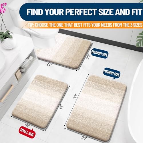OLANLY Large Bathroom Rugs 60x40, Extra Soft Absorbent Microfiber Bath Rugs - Image 2