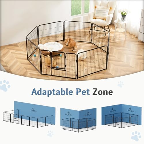 DUMOS Dog Playpen 16 Panels 24 Inch Indoor Outdoor Metal Pet Fence - Image 6