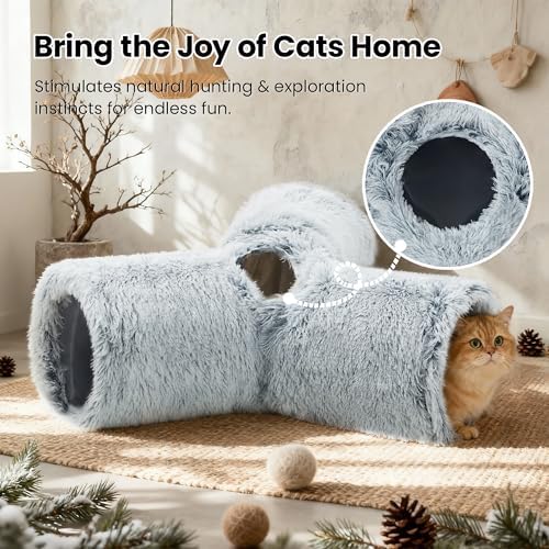 Tempcore Plush Cat Tunnel, 3-Way Collapsible Toy - Image 4