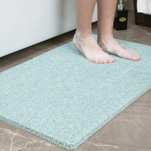 0.6" Extra Thick Non Slip Shower Mat, PVC Loofah Shower Mat by Rzoysia