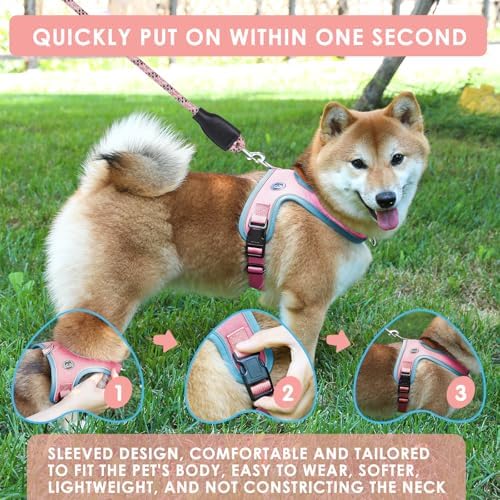 Dog Harness and Leash Set, No Pull Saddle Style Pet Harness, Breathable Mesh - Image 4