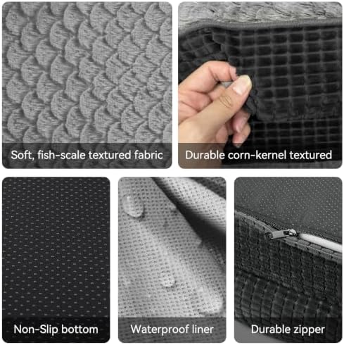 JOEJOY Orthopedic Dog Bed for Large Dogs, Egg-Crate Memory Foam Pet Bed - Image 5