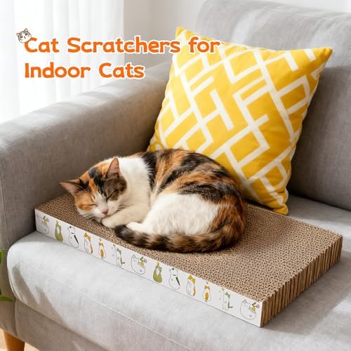 PatiencET Cat Scratching Board 4 Pack, Cardboard Cat Scratcher - Image 5