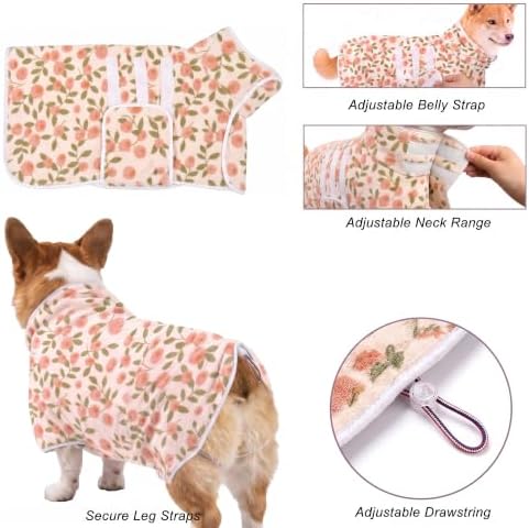 Fast‑Drying Dog Bathrobe, Absorbent Striped Pet Towel - Image 3