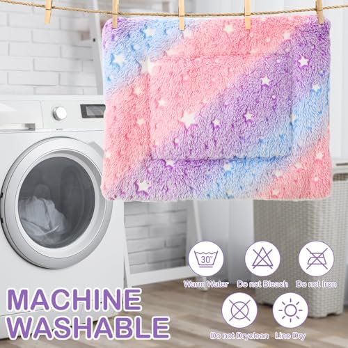 Haull 4 Pcs Waterproof Guinea Pig Bedding Mat, Colorful Star, 13 x 10 - Image 6