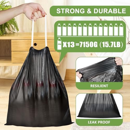 4 Gallon Drawstring Trash Bags - Image 4