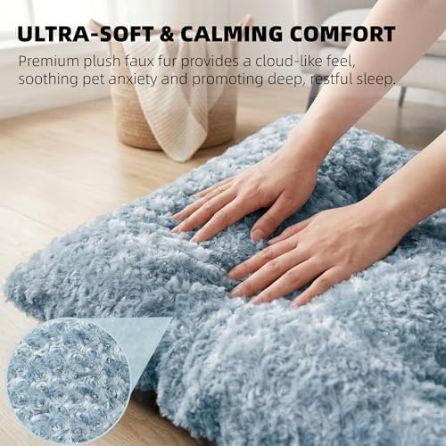 Dog Bed Washable Pet Bed for Medium Dogs, Sea Blue L - Image 7