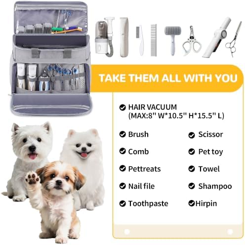 Dog Cat Grooming Bag for Vacuum, Dog Grooming Kit Supplies - Image 4