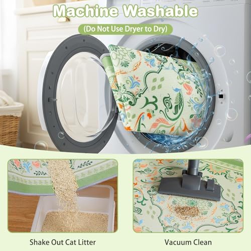 2 Pack Washable Cat Litter Mat 33"x22" Waterproof Trapping Pad - Image 6