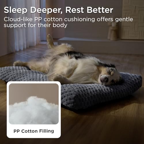Bedsure XL WashableDog Bed for Crate, Soft Bubble Fleece, Extra Large 41" - Image 3