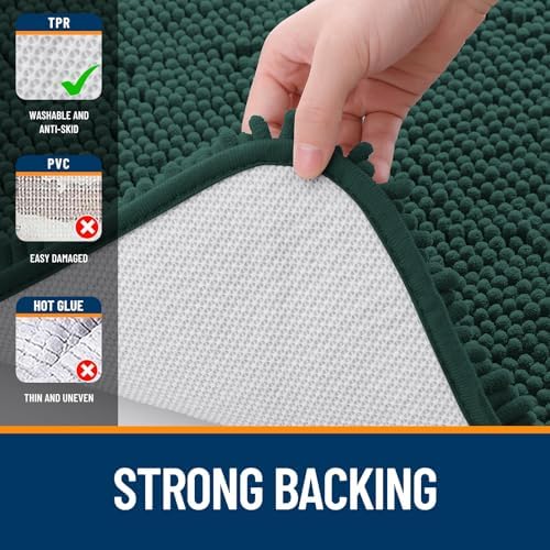 OLANLY Bathroom Runner Rugs 70x24, Extra Soft Absorbent Chenille Bath Rugs - Image 6