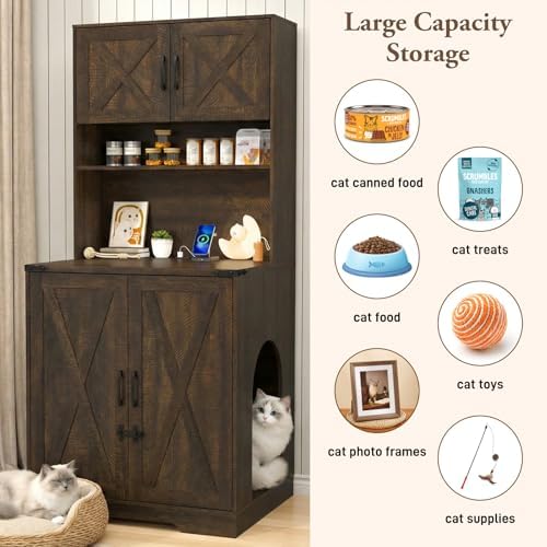 71Inches Tall Cat Litter Box Enclosure - Image 2
