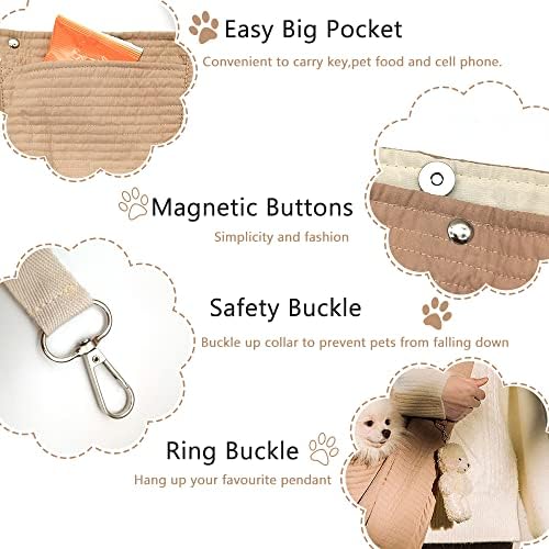NATUYA Small Dog Cat Carrier Sling, Adjustable Canvas Pet Puppy Pouch - Image 4