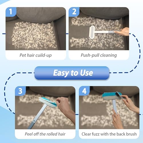 Pet Hair Remover for Furniture & Couch – 17.3 Inch Reusable Dog & Cat Hair Brush - Image 6