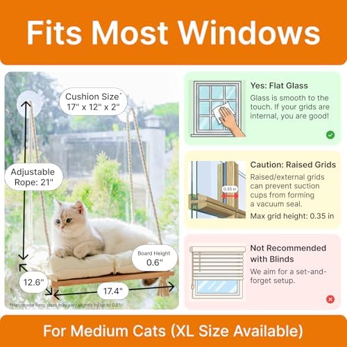 Cat Window Perch with Industrial-Grade Suction Cups - Image 3