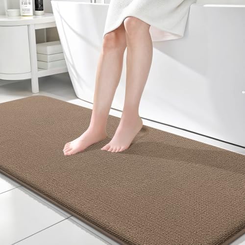 OLANLY Memory Foam Bathroom Runner Rugs 70x24, Absorbent Long Mat by OLANLY
