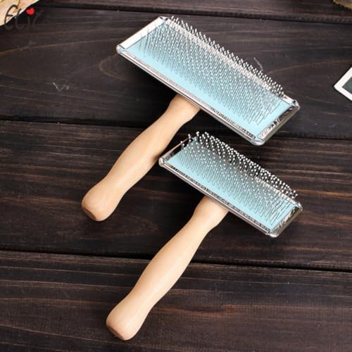 Pet Hair Remover Brush for Dogs and Pets Stainless Needle and Wooden Handle - Image 6