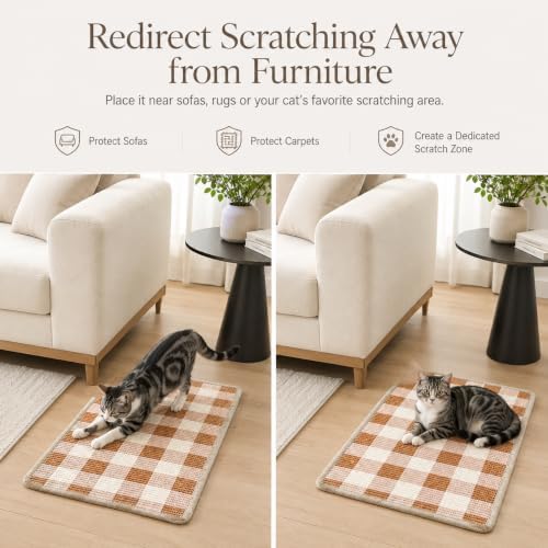 Cat Scratcher Mat, Natural Sisal Cat Scratch Pad - Image 7