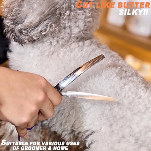 High-end Professional Dog Grooming Curved Thinning Scissors Teeth Blending - Image 6