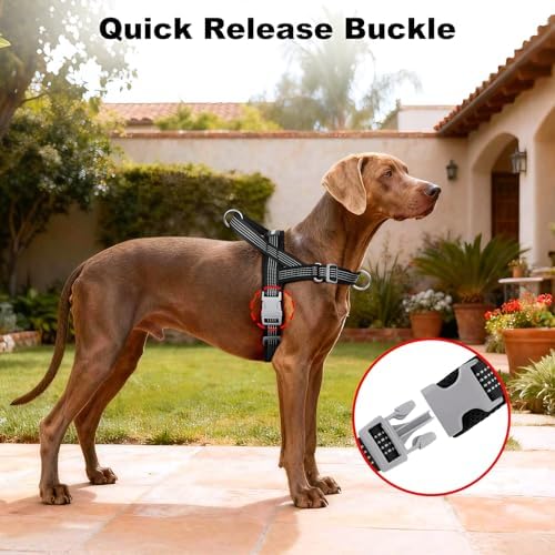 No Pull Dog Harness with Handle, Adjustable Soft Mesh Padded Vest - Image 6