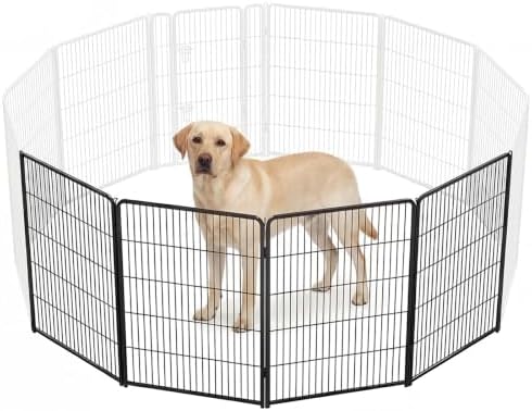 NEWBULIG Dog Playpen Indoor 40 Inch 4 Panels, Metal Outdoor Dog Fence Pen by NEWBULIG