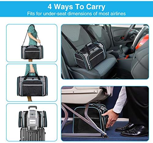 Airline Approved Portable Pet Carrier 2 Sides Expandable Soft-Sided Large Cats - Image 6