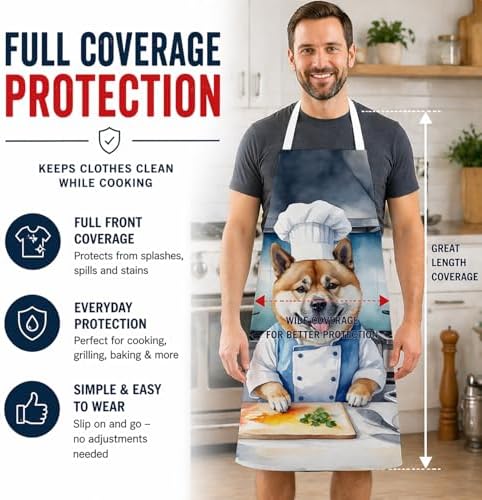 Caroline's Treasures Akita The Chef Apron Cooking Kitchen Server Baking Crafts - Image 3