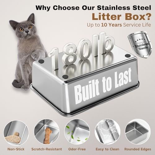 XXXL Jumbo Drawer Stainless Steel Cat Litter Box - Image 7