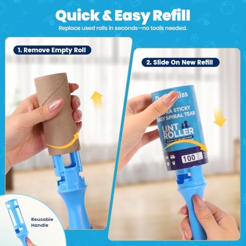 Extra Sticky Lint Roller for Pet Hair, 500 Sheets - Image 6