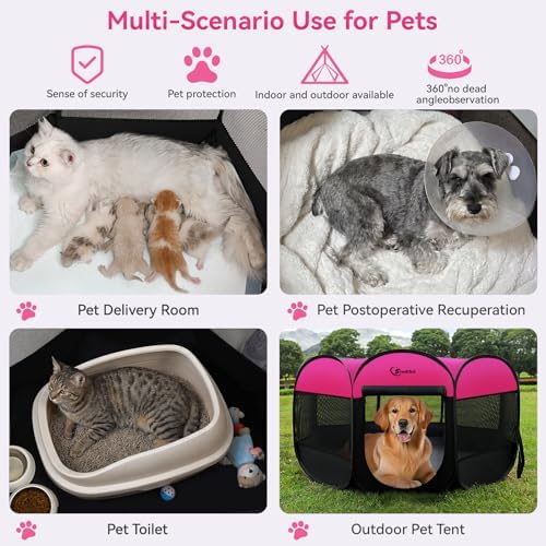 Siedihit Dog Cat Playpen, Large Puppy Pet Playpen, Dog Crate Tent Cage - Image 4