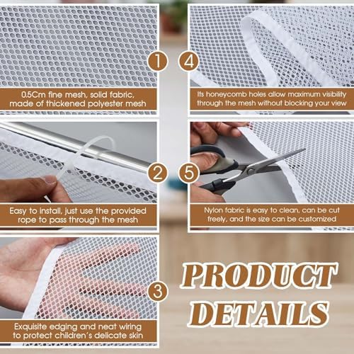 Hosuly Banister Guard Balcony Netting, 18 x 3 ft, 1 Set - Image 4