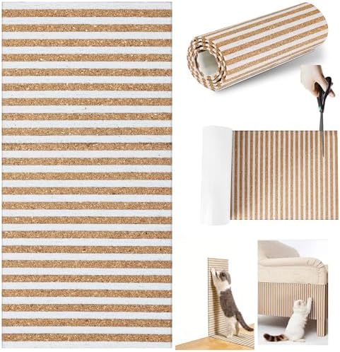 Natural Cork-Cat Scratch mat-Cat Scratch Pad Rug-cat Couch Protector-Scratch by MocherpionLLC