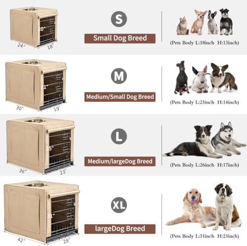 DONORO Dog Crates for Small Size Dogs Indoor Double Door Dog Kennels & Houses - Image 5
