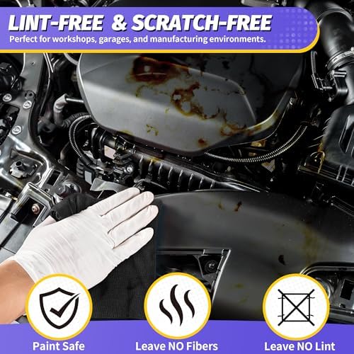 Microfiber Cleaning Cloth, 150 Pack Black Cleaning Rags Microfiber Towel Bulk - Image 5