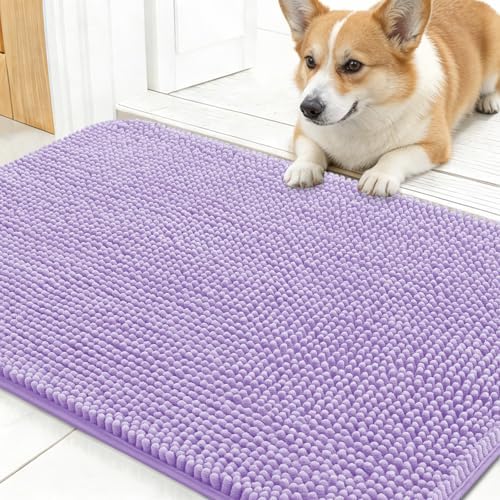 OLANLY Dog Door Mat for Muddy Paws 24x16, Super Absorbent Chenille Mud Mat by OLANLY