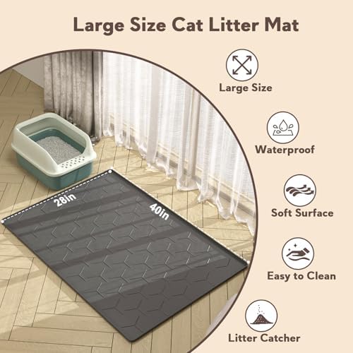 Garoopion Silicone Cat Litter Mat Large 40" X 28" - Image 5