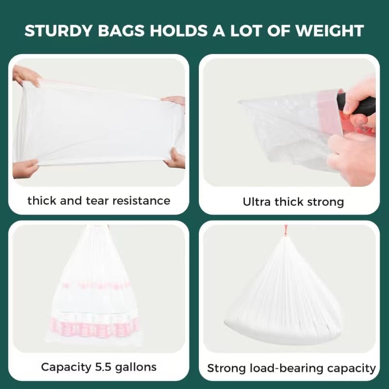 100 Pack Drawstring Cat Litter Box Liner Bags - Image 5