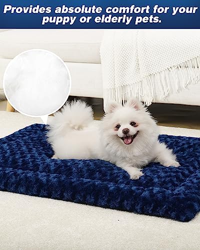 Exsnugy Washable Dog Bed Mat Large Size Fluffy Pet Crate Pad 48x30 XXL - Image 4