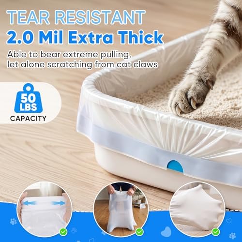 33 Count Jumbo Cat Litter Box Liners - Image 3