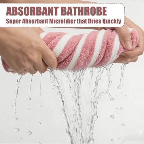 Fast‑Drying Dog Bathrobe, Absorbent Striped Pet Towel - Image 4