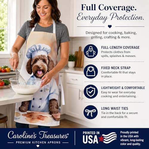 Caroline's Treasures Labradoodle The Chef Apron Cooking Kitchen Server Baking - Image 4