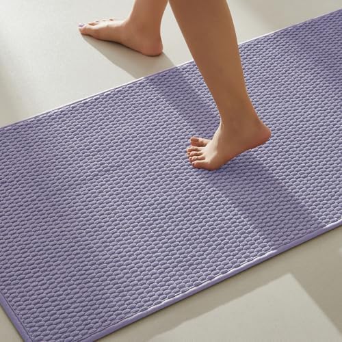 TYUU Bathroom Rugs Non Slip Washable, Super Absorbent Thin Bath Mat Quick Dry by TYUU