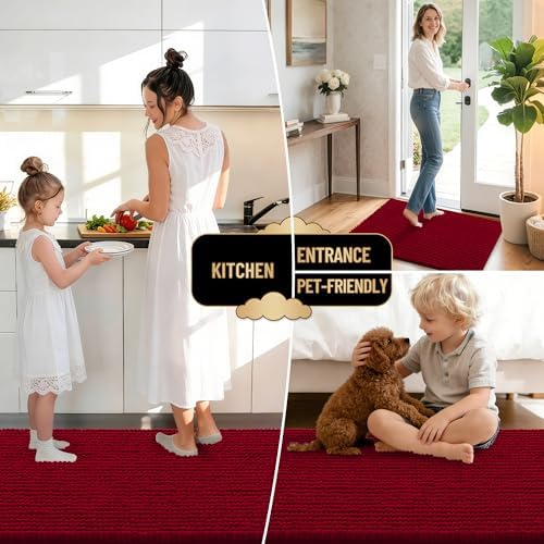 OLANLY Thick Chenille Bathroom Rugs 30x20, Soft Absorbent Bath Mat - Image 6