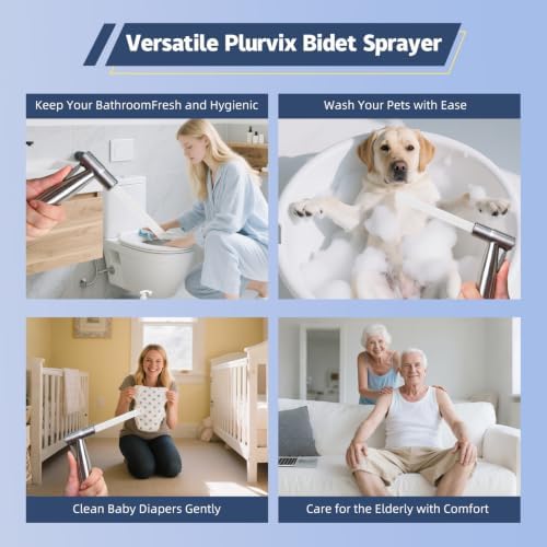 Handheld Bidet Sprayer for Toilet, Adjustable Water Pressure, 2 Sets - Image 5