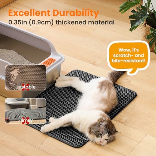 Cat Litter Mat, Double Layer Honeycomb Litter Box Mat - Image 6
