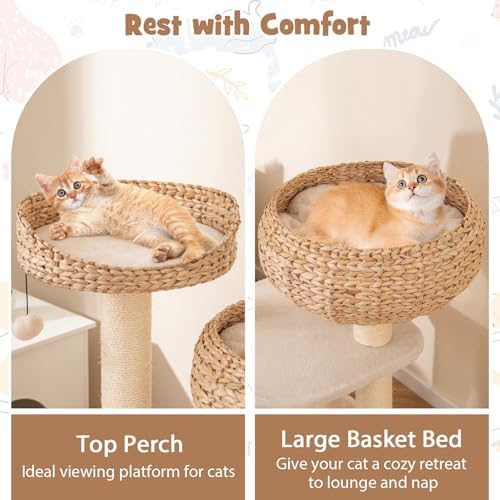 Tangkula Modern Cat Tree, Tall Cat Tower - Image 6
