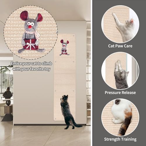 FHTONGE 71x15.8" Thickened Cat Wall Climbing Carpet - Image 6