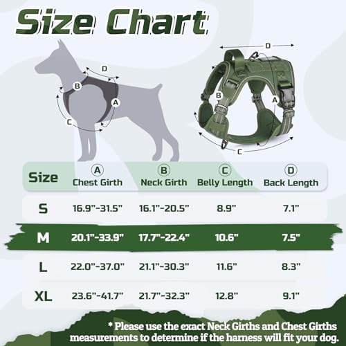 rabbitgoo Tactical Dog Harness for Medium, No Pull Military Service Vest - Image 2