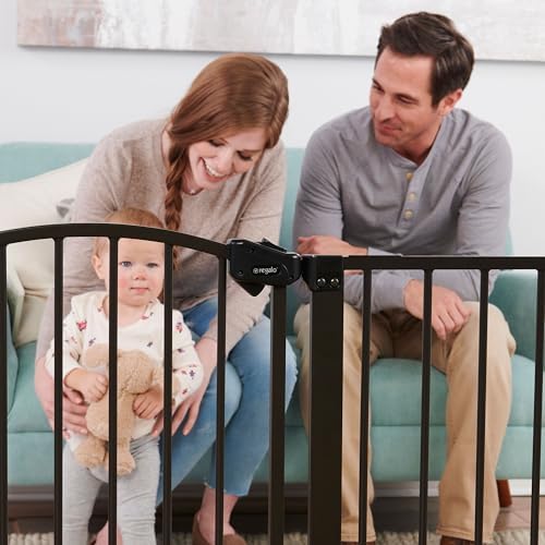 Regalo Safety 30.5"-58" Extra Wide Baby Gate, Bottom of Stairs & Doorways - Image 5