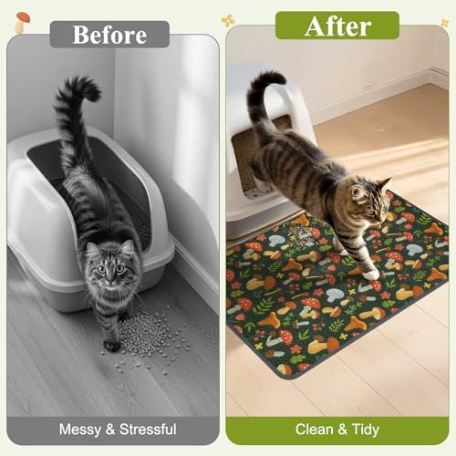 Unicorn Catcher 33"x22" Cat Litter Mat Machine Washable Litter Trapping Pad - Image 5